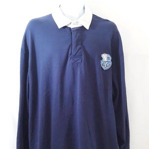 UNC Chapel Hill Tarheels Long Sleeve Henley Embroidered Logo- Size XL